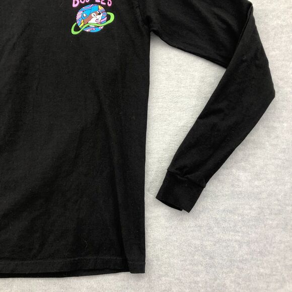Bucees T Shirt Adult Size Small UFO Out of This World Long SLeeve Black Cotton - Picture 5 of 16